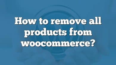 How to remove all products from woocommerce?