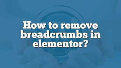 How to remove breadcrumbs in elementor?