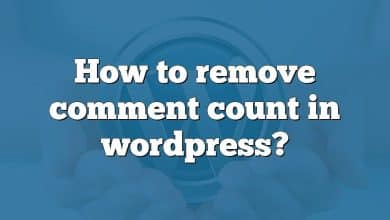 How to remove comment count in wordpress?