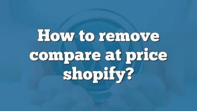 How to remove compare at price shopify?