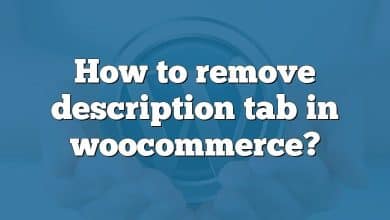 How to remove description tab in woocommerce?