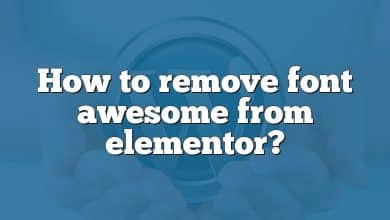 How to remove font awesome from elementor?