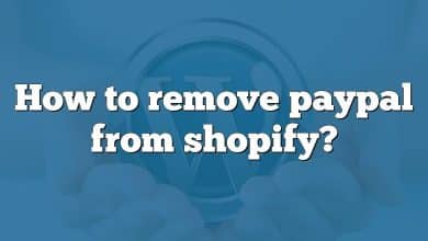 How to remove paypal from shopify?