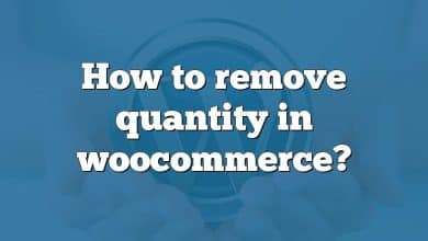 How to remove quantity in woocommerce?