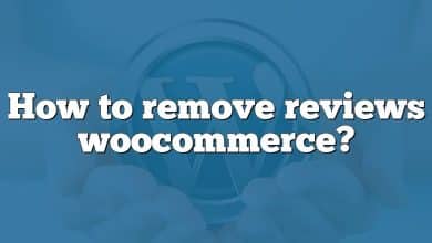 How to remove reviews woocommerce?