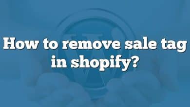 How to remove sale tag in shopify?