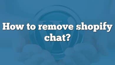 How to remove shopify chat?