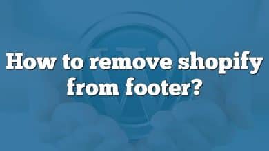 How to remove shopify from footer?