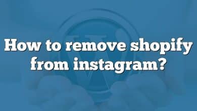 How to remove shopify from instagram?