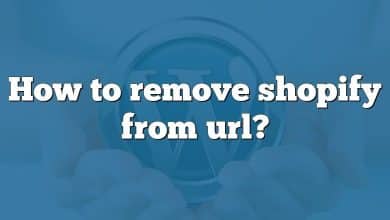 How to remove shopify from url?