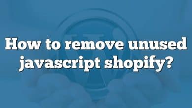 How to remove unused javascript shopify?