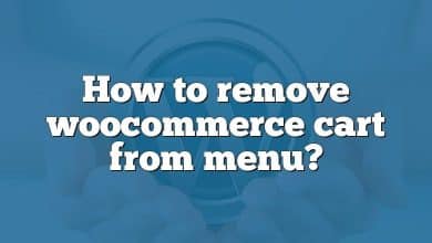 How to remove woocommerce cart from menu?