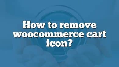 How to remove woocommerce cart icon?