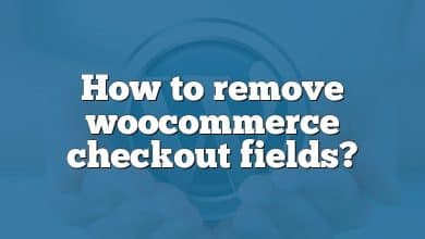 How to remove woocommerce checkout fields?