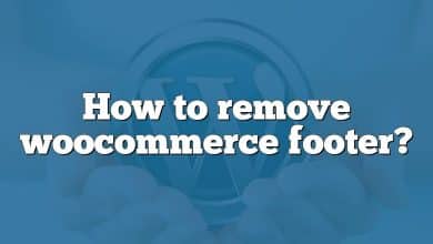 How to remove woocommerce footer?