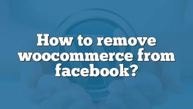 How to remove woocommerce from facebook?