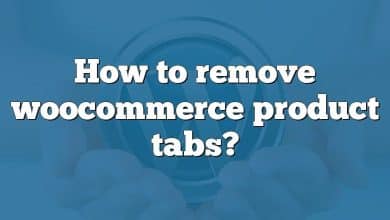 How to remove woocommerce product tabs?