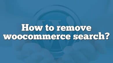 How to remove woocommerce search?