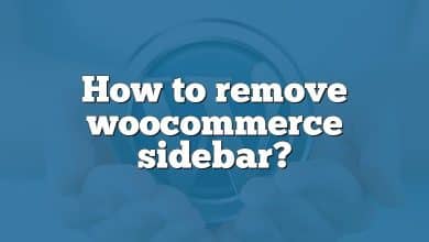 How to remove woocommerce sidebar?