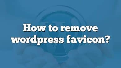 How to remove wordpress favicon?