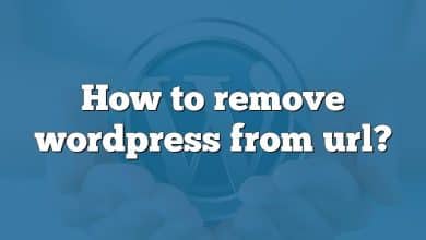 How to remove wordpress from url?