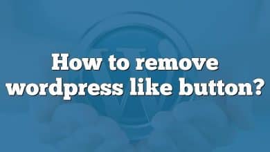 How to remove wordpress like button?