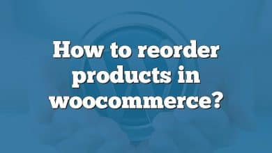 How to reorder products in woocommerce?