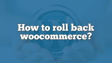 How to roll back woocommerce?