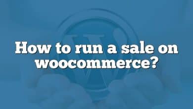 How to run a sale on woocommerce?