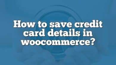 How to save credit card details in woocommerce?