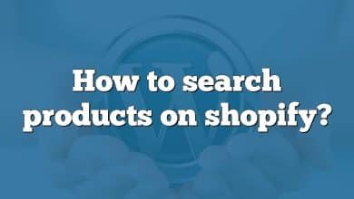 How to search products on shopify?