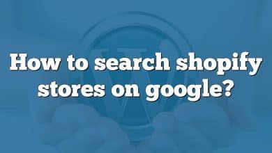 How to search shopify stores on google?