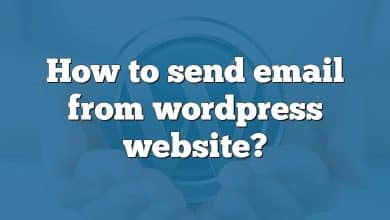 How to send email from wordpress website?