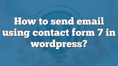 How to send email using contact form 7 in wordpress?