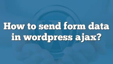 How to send form data in wordpress ajax?