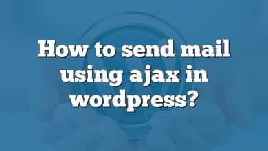 How to send mail using ajax in wordpress?