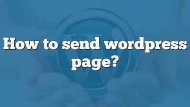 How to send wordpress page?