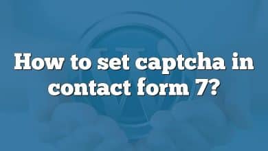 How to set captcha in contact form 7?