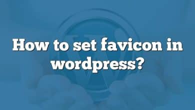How to set favicon in wordpress?
