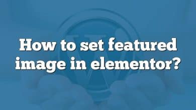 How to set featured image in elementor?