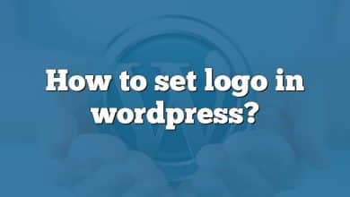 How to set logo in wordpress?