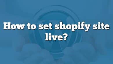 How to set shopify site live?