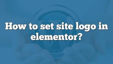 How to set site logo in elementor?