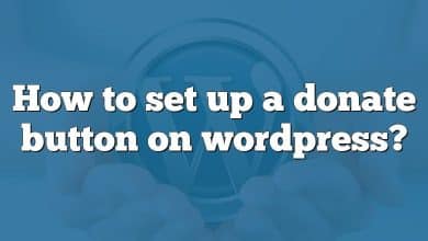 How to set up a donate button on wordpress?