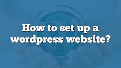 How to set up a wordpress website?