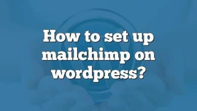 How to set up mailchimp on wordpress?