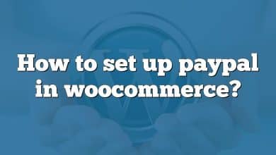 How to set up paypal in woocommerce?