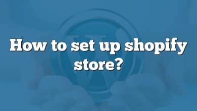 How to set up shopify store?