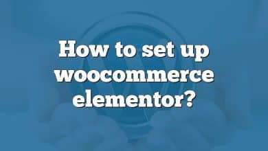 How to set up woocommerce elementor?