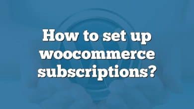 How to set up woocommerce subscriptions?